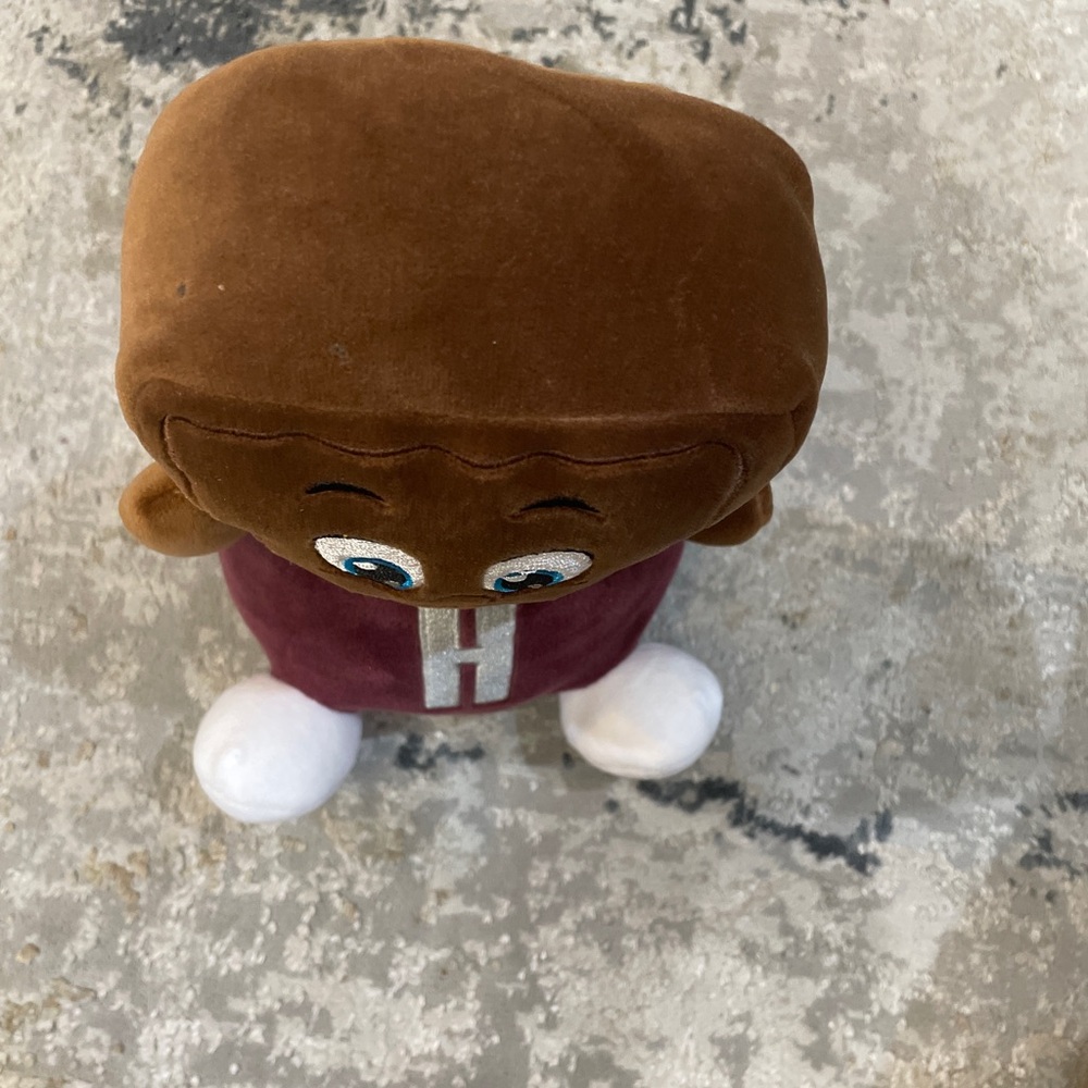 Plush Character Doll in Brown, Maroon & White - Soft Huggable Toy